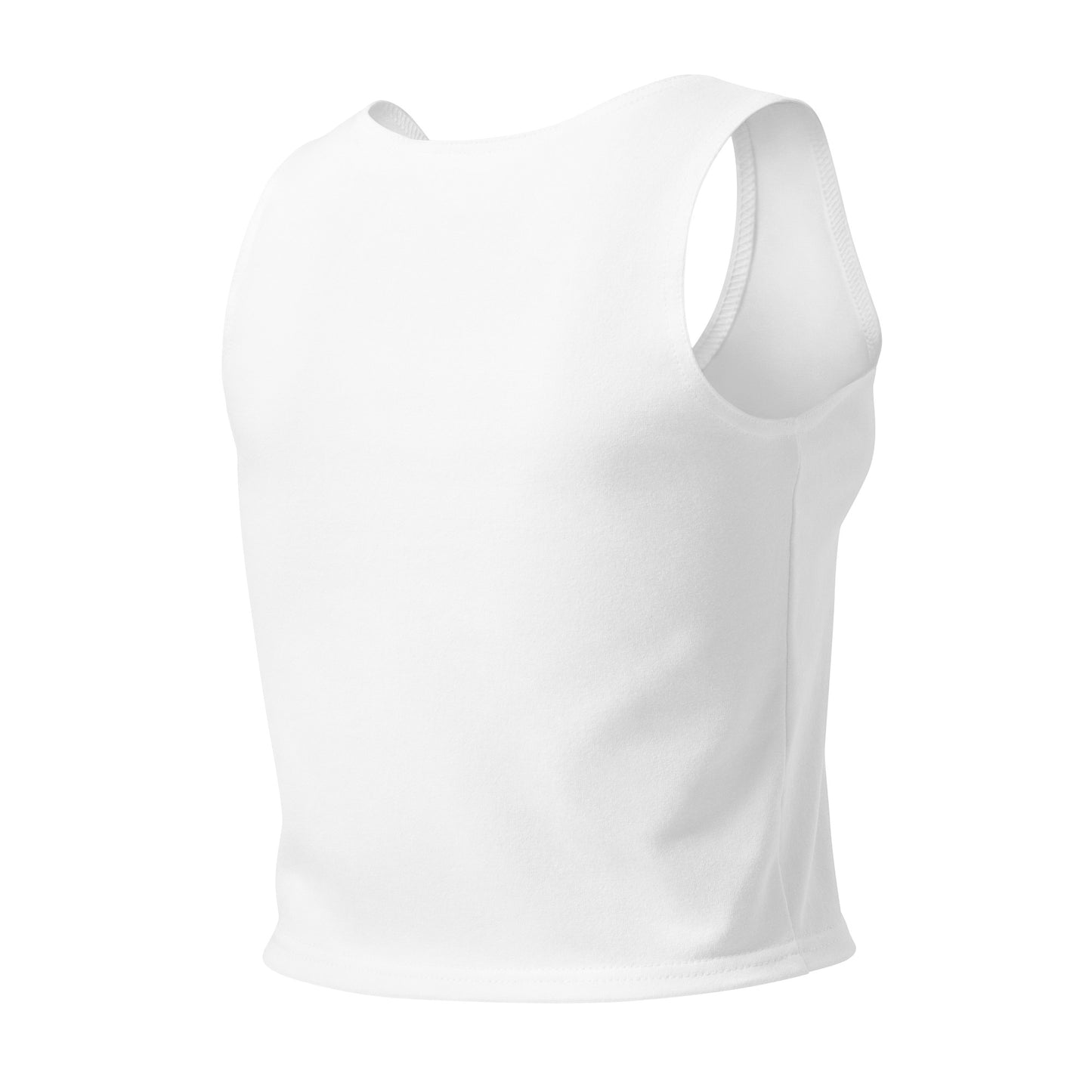 Scorpio Zodiac Crop Top in white, back view — Bling Assassin