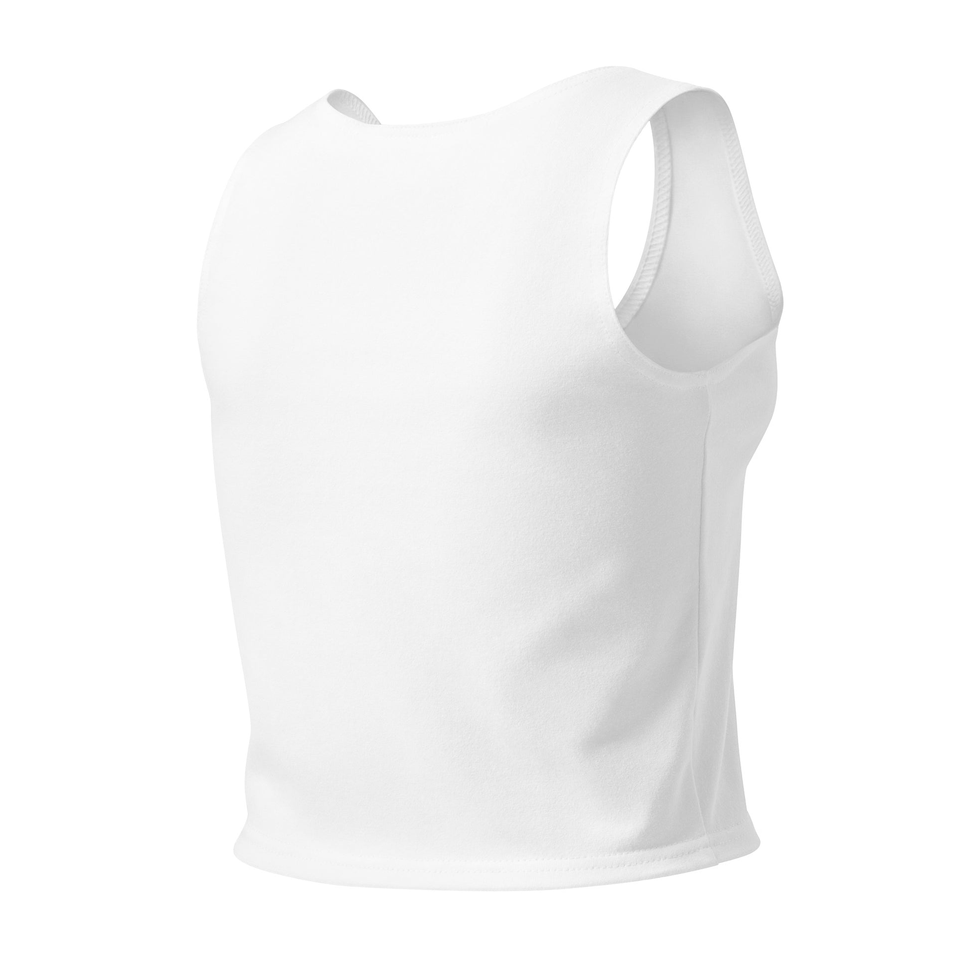 Gemini Zodiac Crop Top in white, back view — Bling Assassin