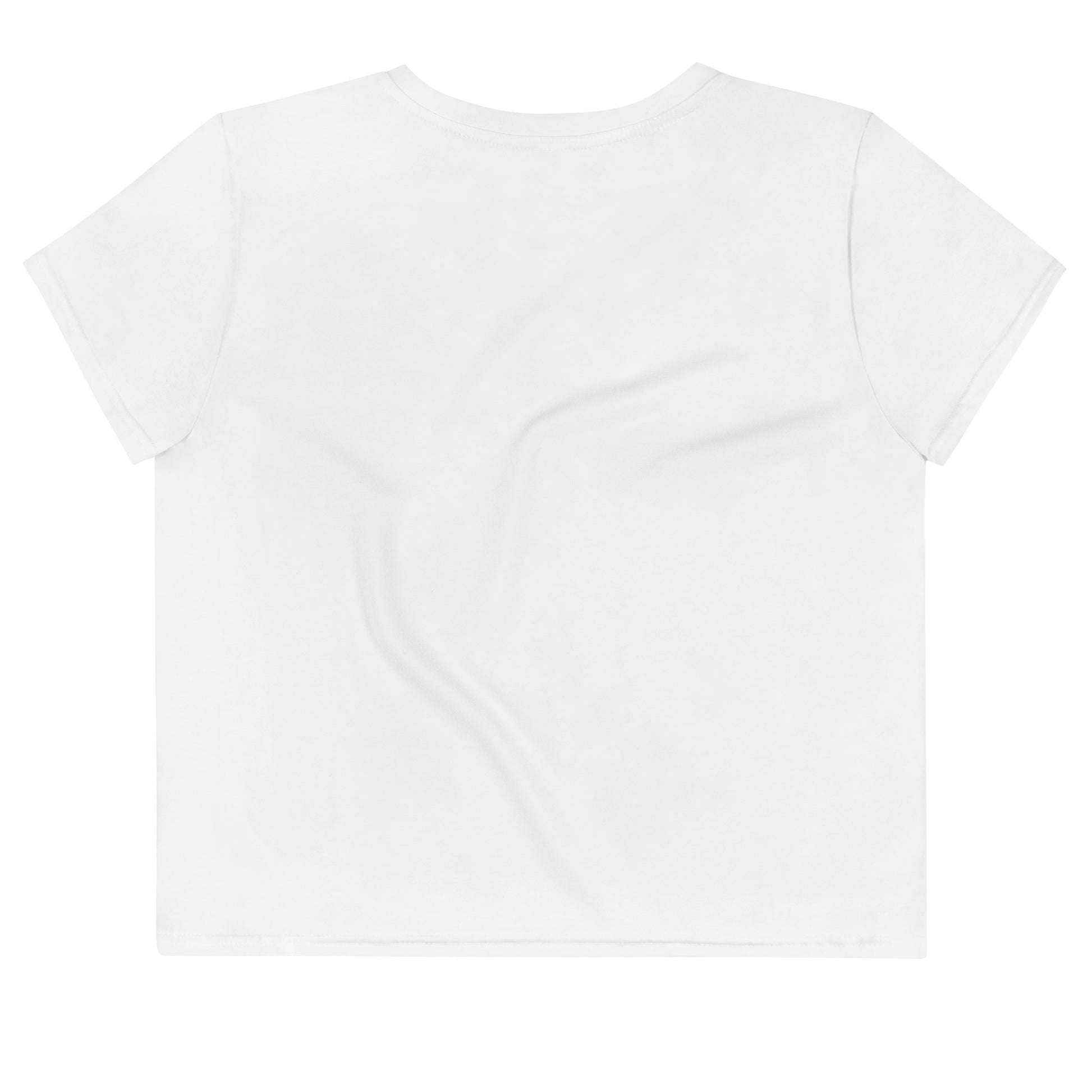Slam Pig Crop Tee in white, back view — Bling Assassin