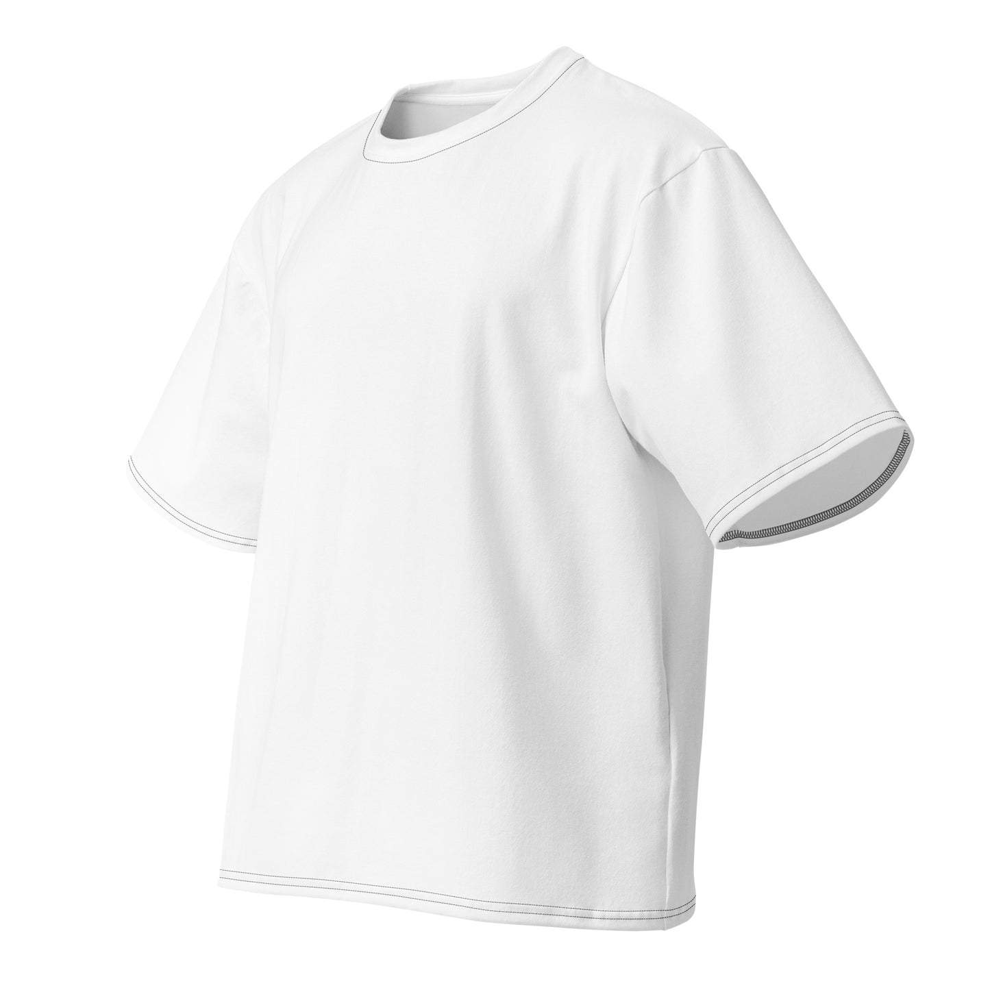 FDT Oversized Cotton T-Shirt in white, front view — Bling Assassin
