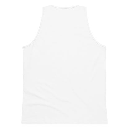 Shot O' Clock Tank Top in white, back view — Bling Assassin