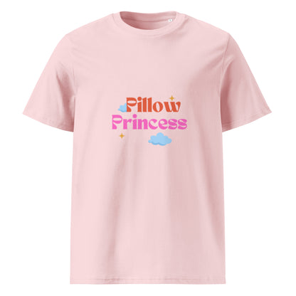 Pillow Princess Cotton T-Shirt in cotton pink, front view — Bling Assassin