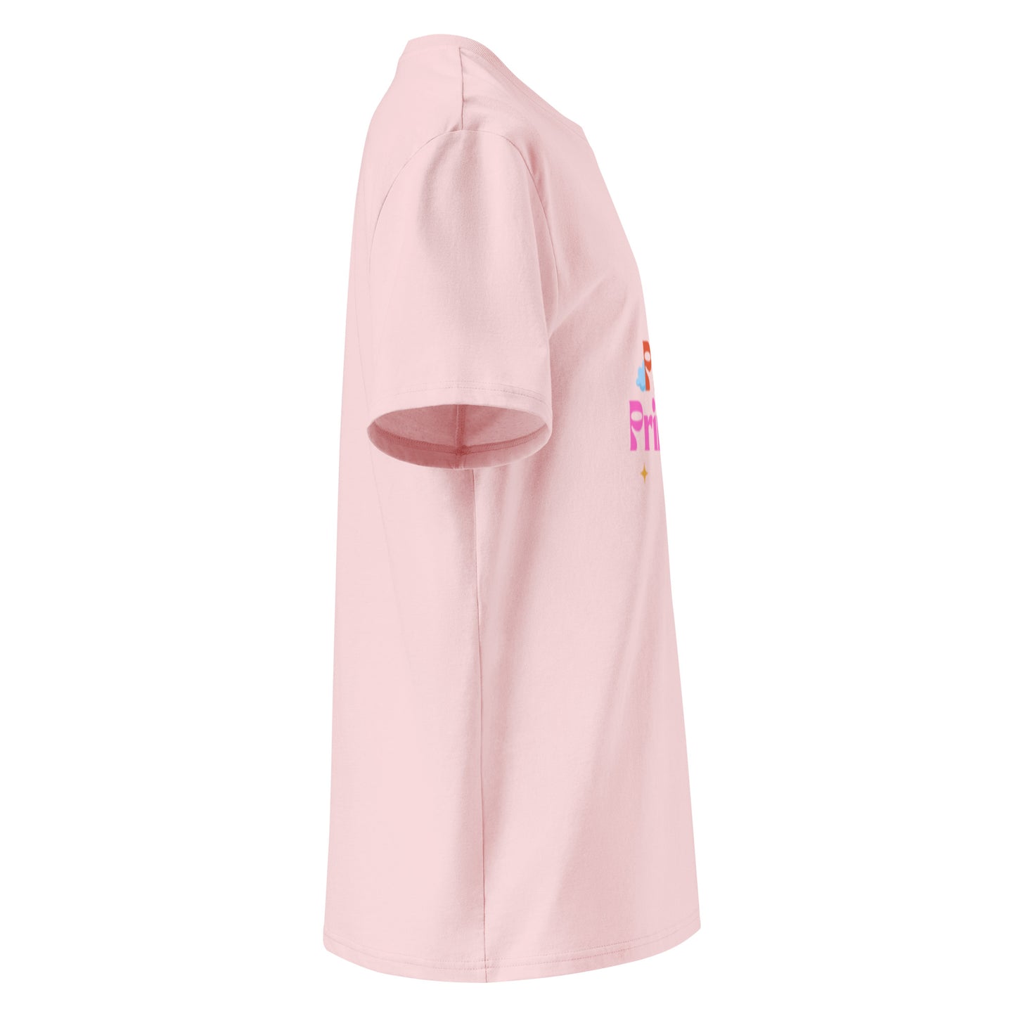 Pillow Princess Cotton T-Shirt in cotton pink, right side view — Bling Assassin
