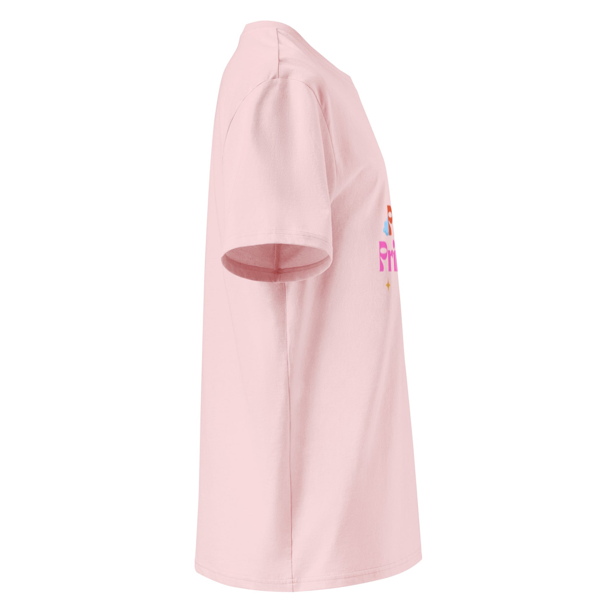 Pillow Princess Cotton T-Shirt in cotton pink, right side view — Bling Assassin