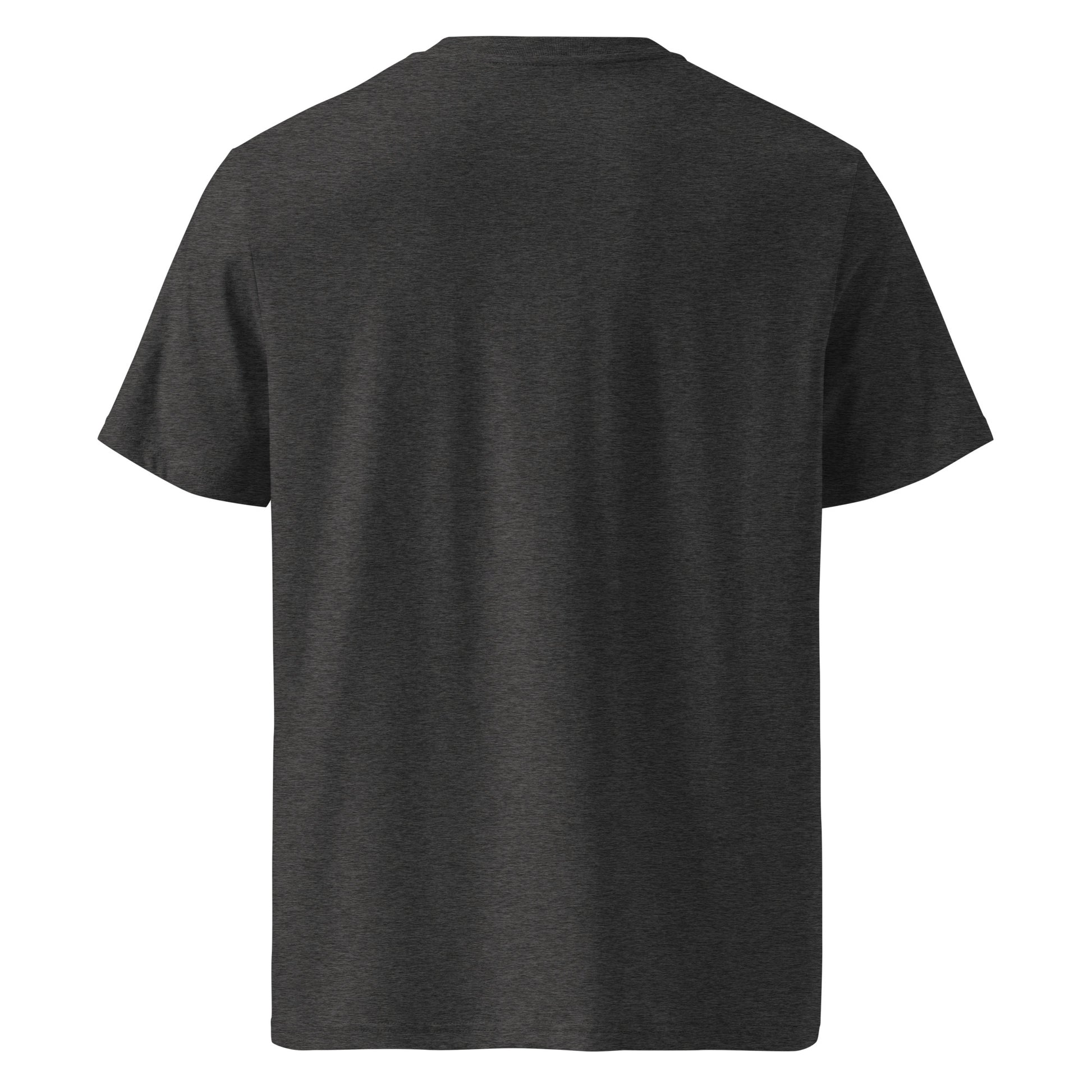 Pillow Princess Cotton T-Shirt in dark heather grey, back view — Bling Assassin