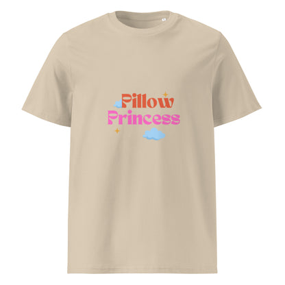 Pillow Princess Cotton T-Shirt in desert dust, front view — Bling Assassin