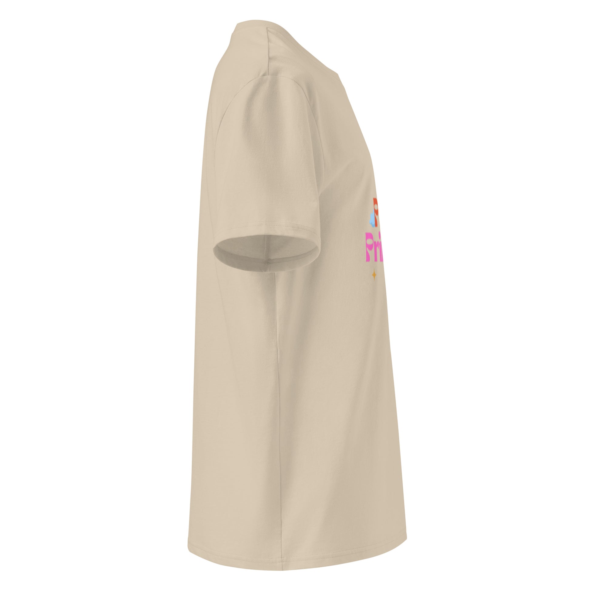 Pillow Princess Cotton T-Shirt in desert dust, right side view — Bling Assassin