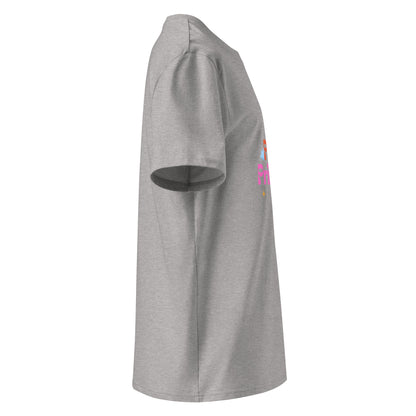 Pillow Princess Cotton T-Shirt in heather grey, right side view — Bling Assassin