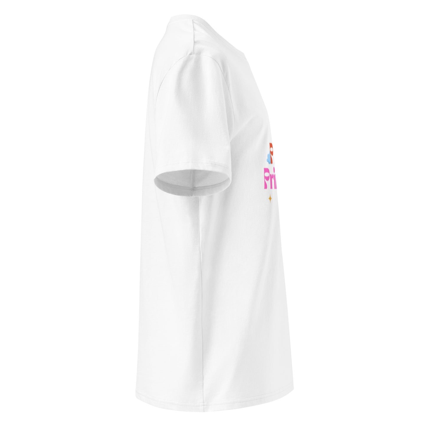 Pillow Princess Cotton T-Shirt in white, right side view — Bling Assassin