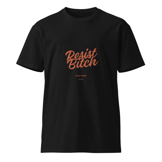 Resist Bitch T-Shirt in black, front view — Bling Assassin
