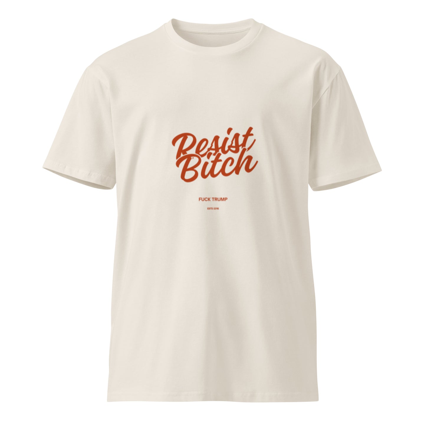 Resist Bitch T-Shirt in bone, front view — Bling Assassin