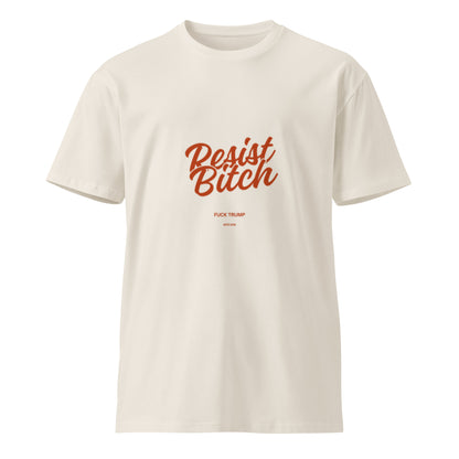 Resist Bitch T-Shirt in bone, front view — Bling Assassin
