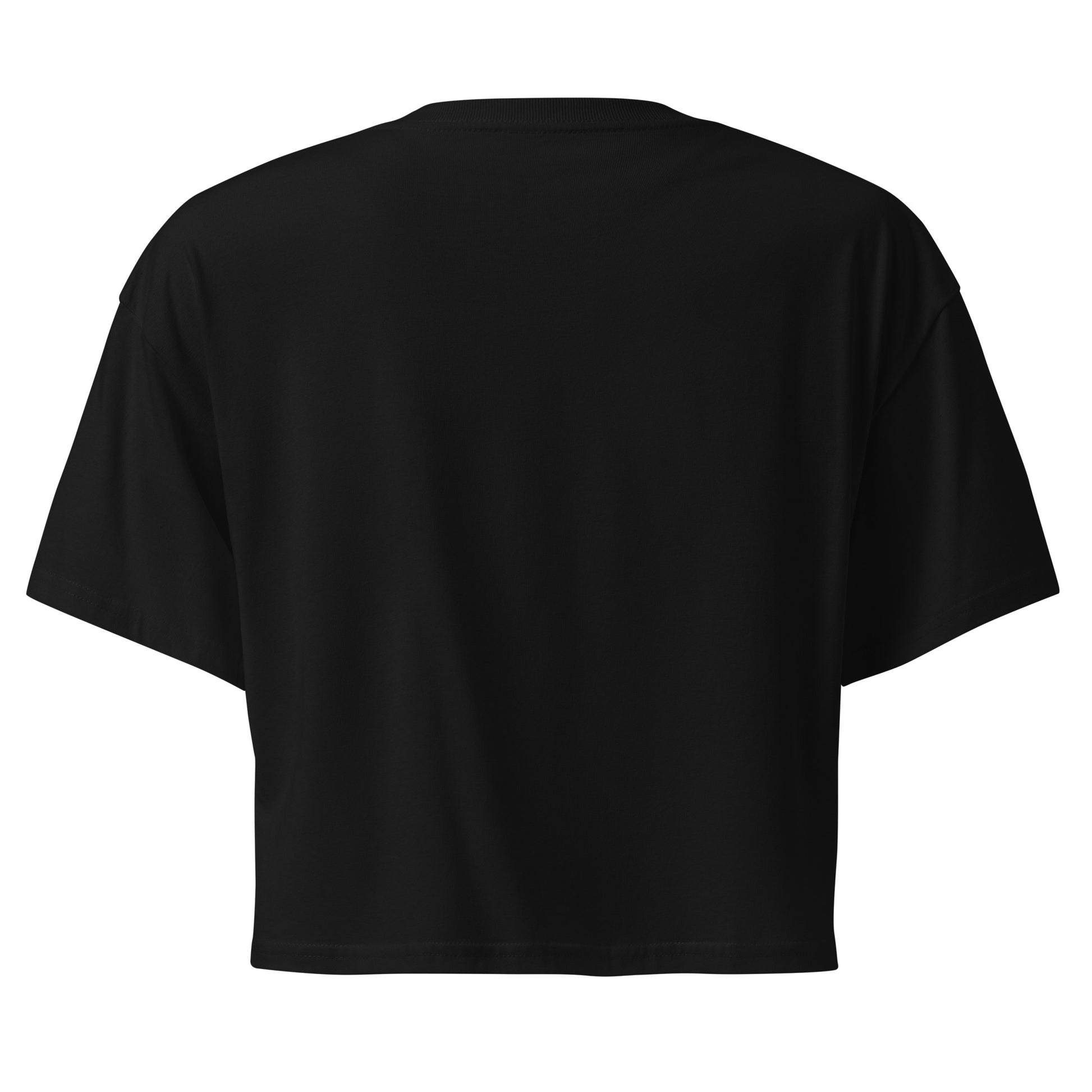 Miami Princessa Crop Top in black, back view — Bling Assassin