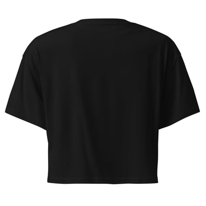 Miami Princessa Crop Top in black, back view — Bling Assassin