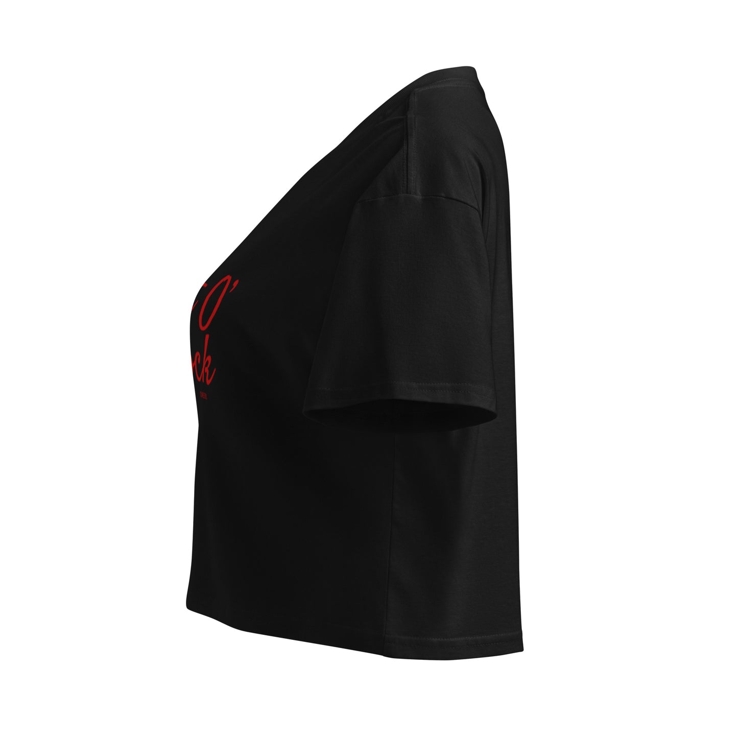 Shot O' Clock Crop Top in black, left side view — Bling Assassin