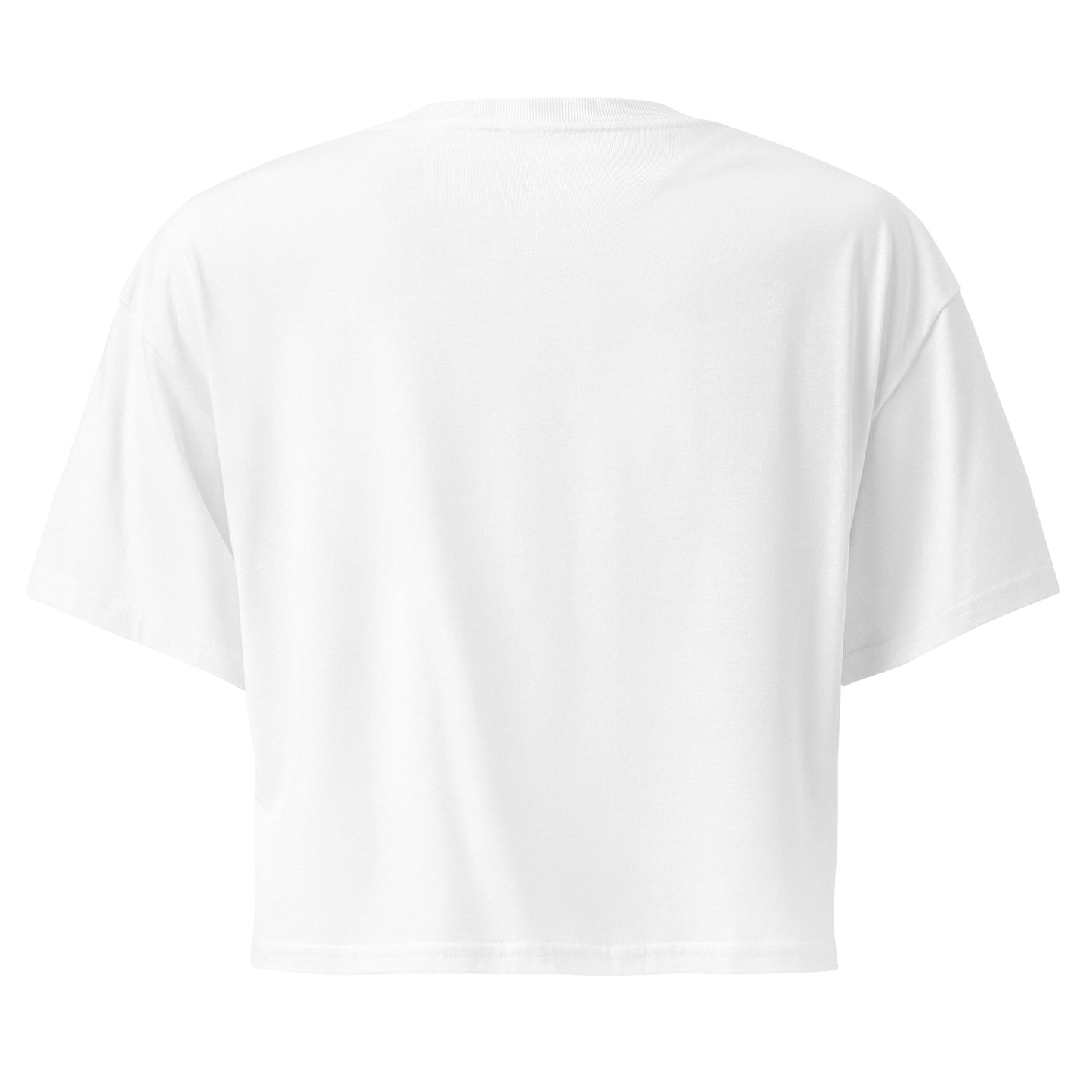 Shot O' Clock Crop Top in white, back view — Bling Assassin