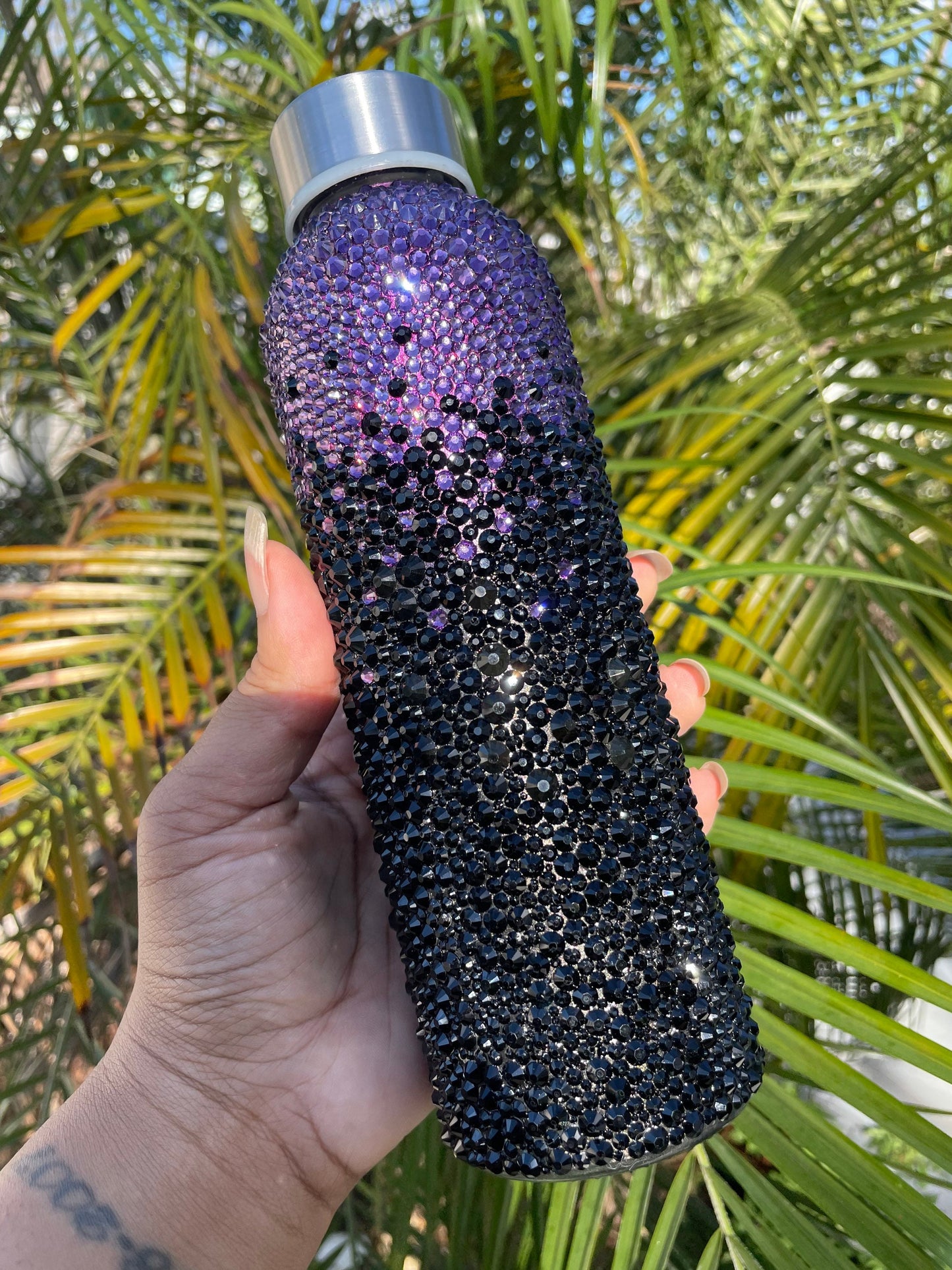 Custom Bling Water Bottle 18oz